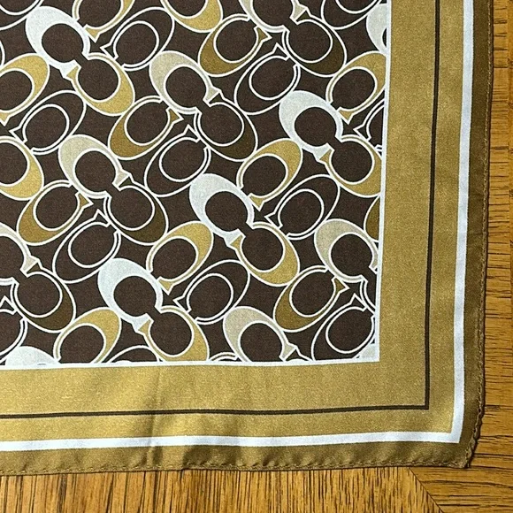 COACH Signature Silk Scarf - Picture 8 of 13